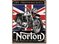 Enseigne Norton en métal / The world's best road holder